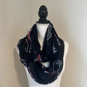 New England Patriots Infinity Scarf – Navy Blue Sheer Lightweight NFL Fan Gear